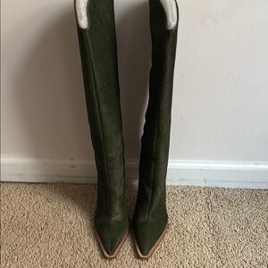 Chic Green Knee-High Boots